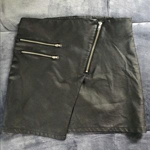 Faux Leather Skirt
